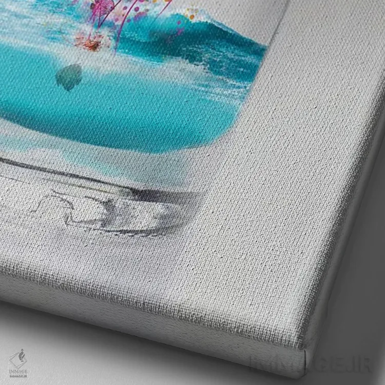 تابلو دکوراتیو عروس دریایی برقی در بطری اثر دیوید لوبلاو - نمای نزدیک بافت بوم