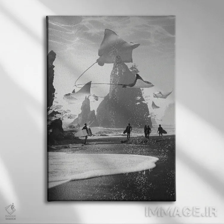 تابلو دکوراتیو نقطه رایز اثر دیوید لوبلاو - نمای روبهرو روی دیوار