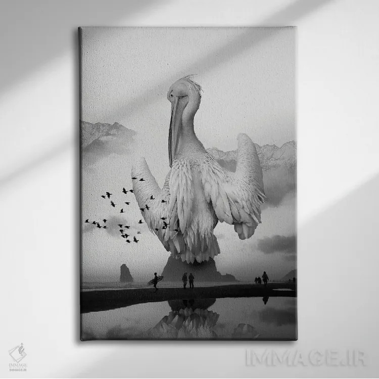 تابلو دکوراتیو پرنده دریایی، پرنده آزاد اثر دیوید لوبلاو - نمای روبهرو روی دیوار
