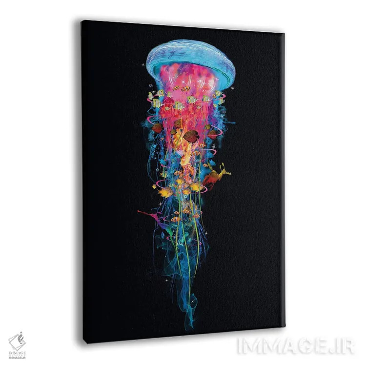 تابلو دکوراتیو دنیای عروس دریایی برقی فوق العاده اثر دیوید لوبلاو - نمای پرسپکتیو محصول