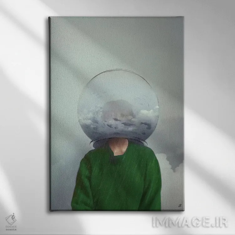 تابلو دکوراتیو باران ابدی اثر دیاندرا لی - نمای روبهرو روی دیوار