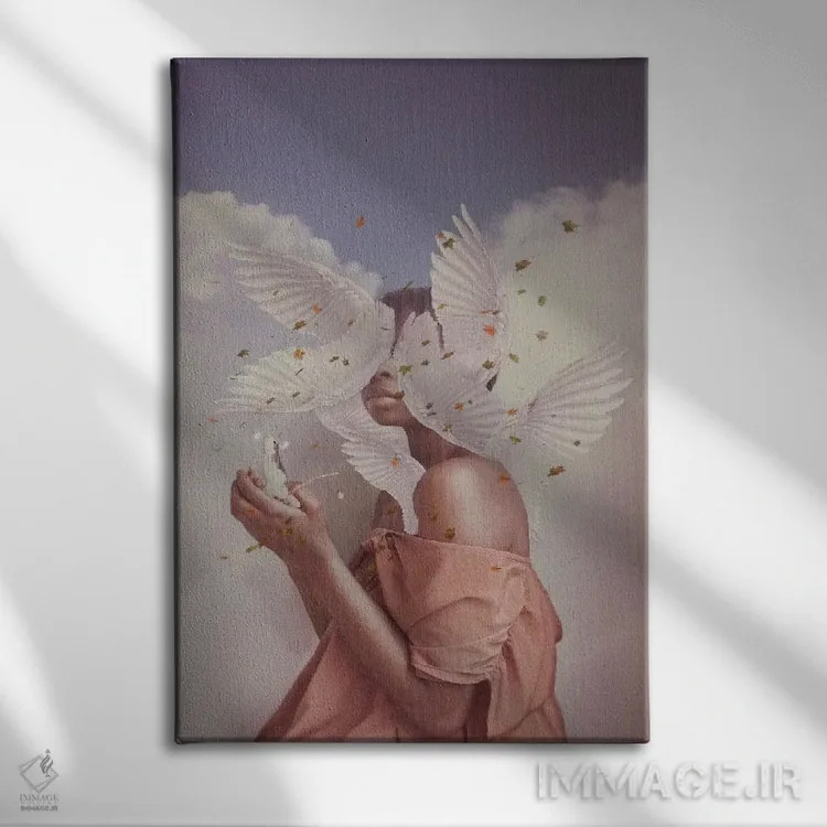 تابلو دکوراتیو اضطراب اثر دیاندرا لی - نمای روبهرو روی دیوار