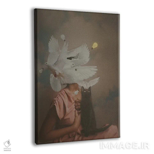 تابلو دکوراتیو روشنایی در برابر تاریکی اثر دیاندرا لی - نمای پرسپکتیو محصول