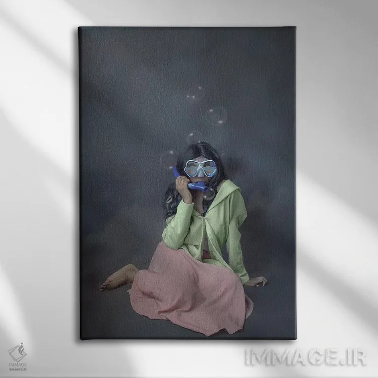 تابلو دکوراتیو من نمی ترسم اثر دیاندرا لی - نمای روبهرو روی دیوار