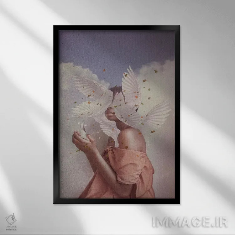 تابلو دکوراتیو اضطراب اثر دیاندرا لی - نمای قابدار مشکی