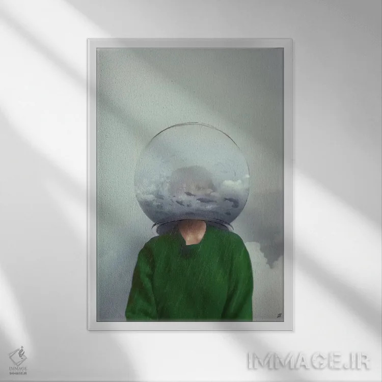 تابلو دکوراتیو باران ابدی اثر دیاندرا لی - نمای قابدار سفید