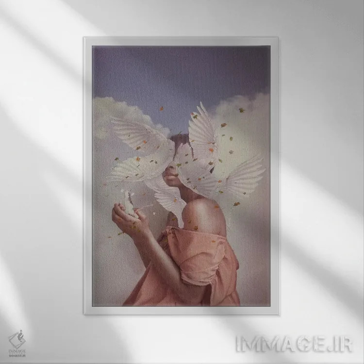 تابلو دکوراتیو اضطراب اثر دیاندرا لی - نمای قابدار سفید