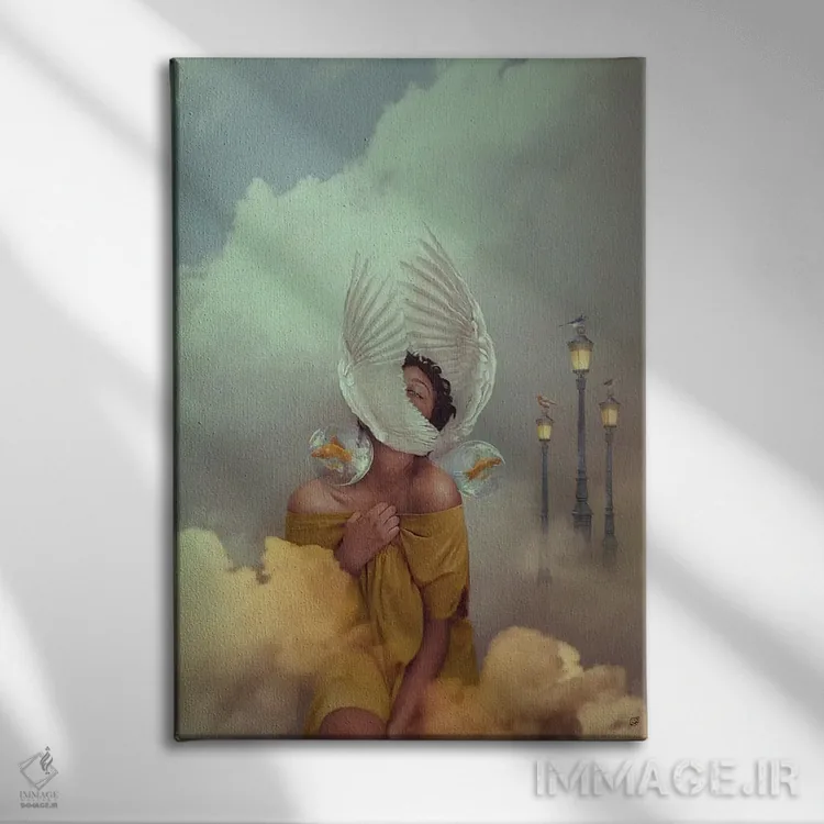 تابلو دکوراتیو غروب اثر دیاندرا لی - نمای روبهرو روی دیوار