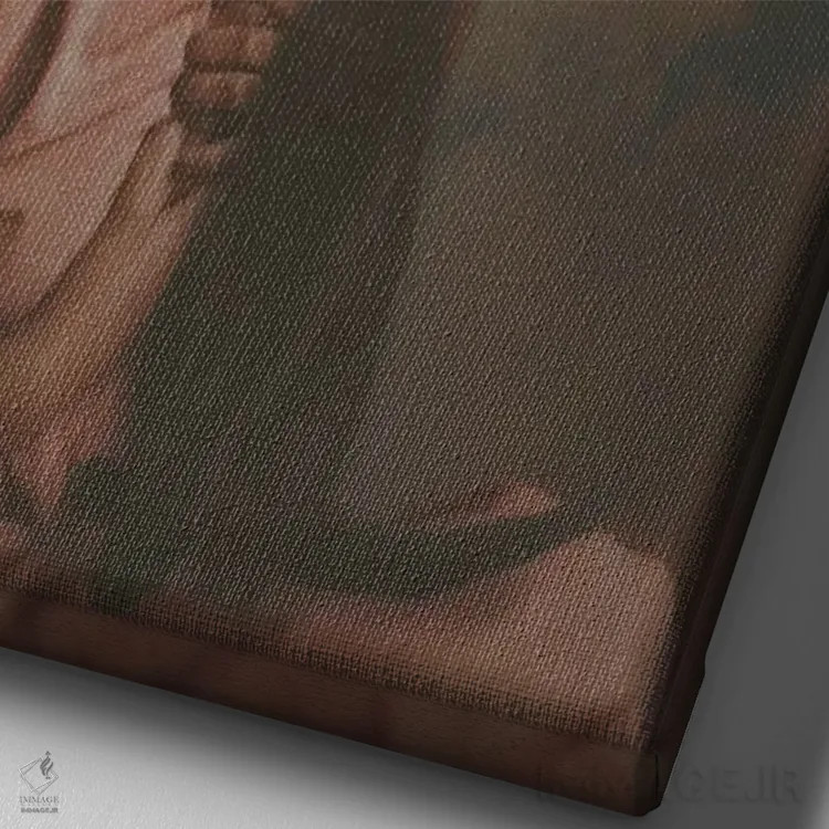 تابلو دکوراتیو روشنایی در برابر تاریکی اثر دیاندرا لی - نمای نزدیک بافت بوم