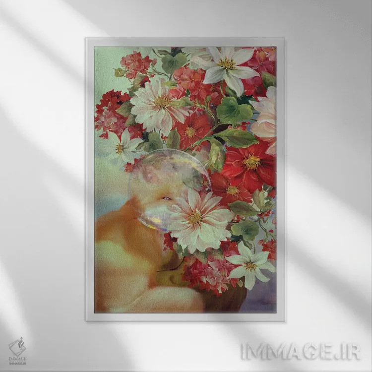 تابلو دکوراتیو خوب اثر دیاندرا لی - نمای قابدار سفید