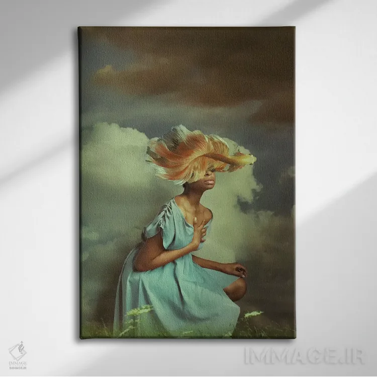 تابلو دکوراتیو جریان اثر دیاندرا لی - نمای روبهرو روی دیوار