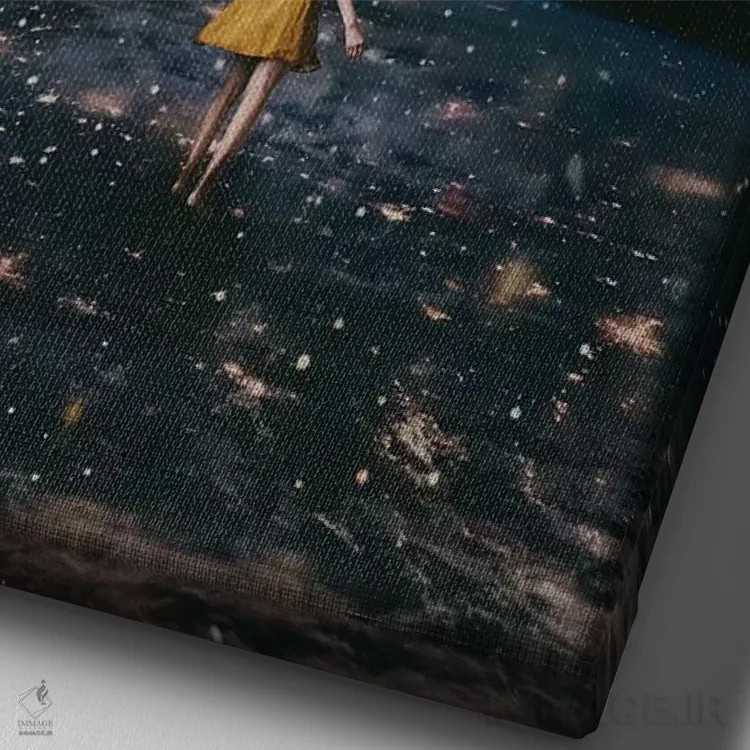 تابلو دکوراتیو دوست من، فضانورد اثر دیاندرا لی - نمای نزدیک بافت بوم