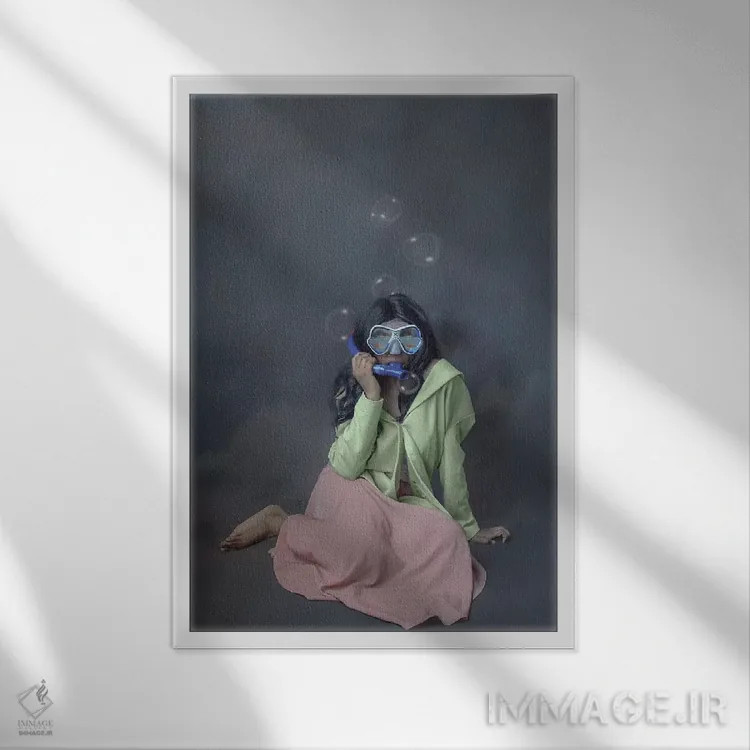 تابلو دکوراتیو من نمی ترسم اثر دیاندرا لی - نمای قابدار سفید