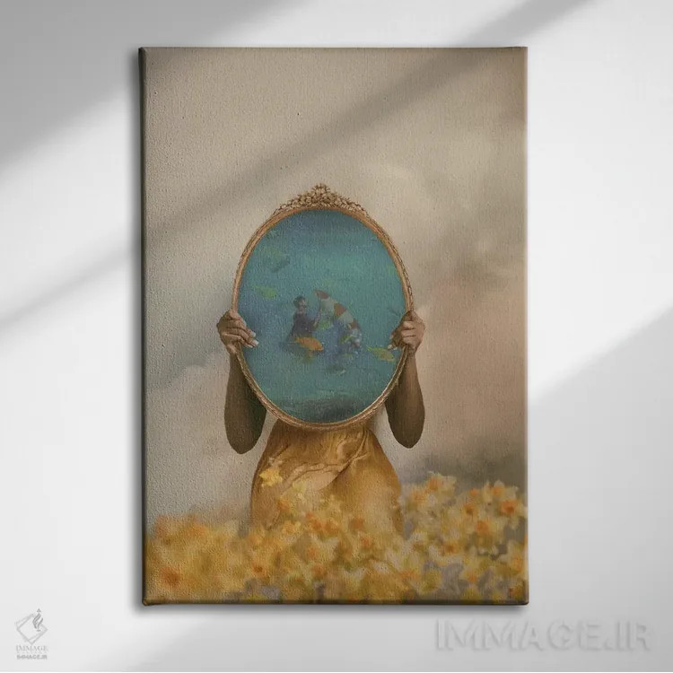 تابلو دکوراتیو ماهی بزرگ اثر دیاندرا لی - نمای روبهرو روی دیوار