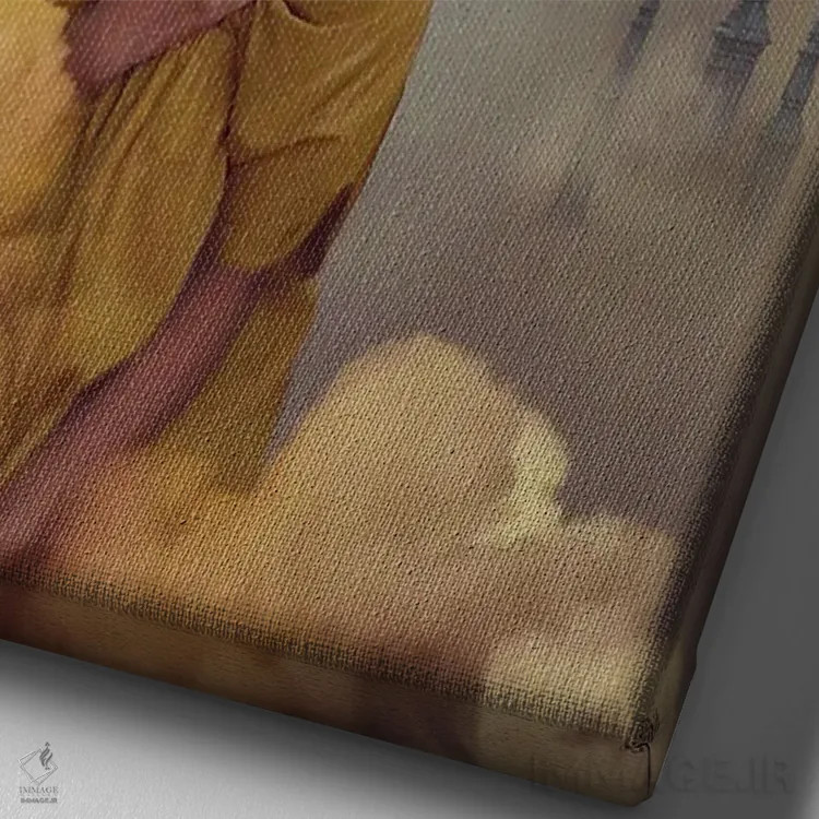 تابلو دکوراتیو غروب اثر دیاندرا لی - نمای نزدیک بافت بوم