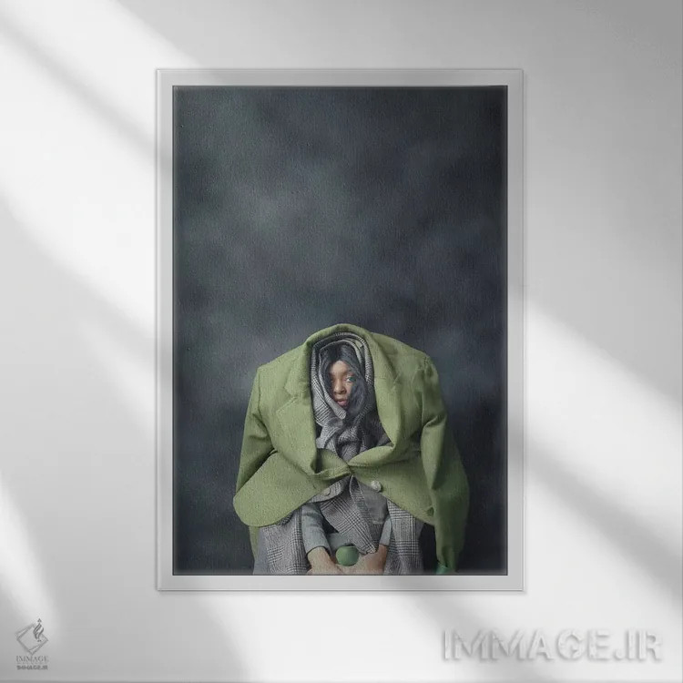 تابلو دکوراتیو صدف اثر دیاندرا لی - نمای قابدار سفید