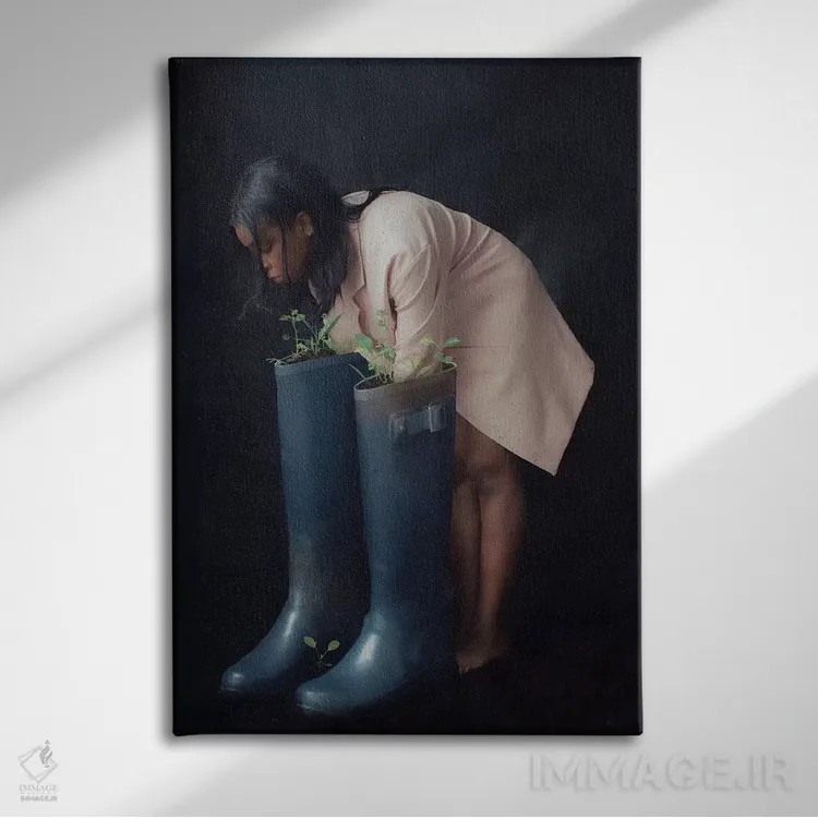 تابلو دکوراتیو محیط زیستی اثر دیاندرا لی - نمای روبهرو روی دیوار