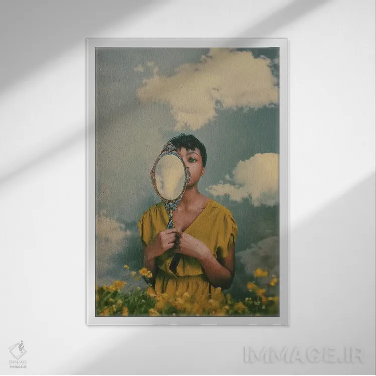 تابلو دکوراتیو گردباد اثر دیاندرا لی - نمای قابدار سفید