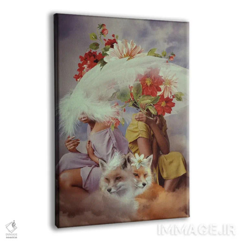 تابلو دکوراتیو همزیستی اثر دیاندرا لی - نمای پرسپکتیو محصول