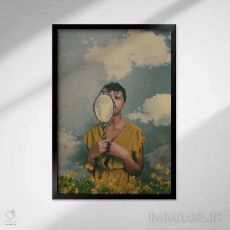 تابلو دکوراتیو گردباد اثر دیاندرا لی - نمای قابدار مشکی