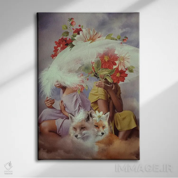 تابلو دکوراتیو همزیستی اثر دیاندرا لی - نمای روبهرو روی دیوار