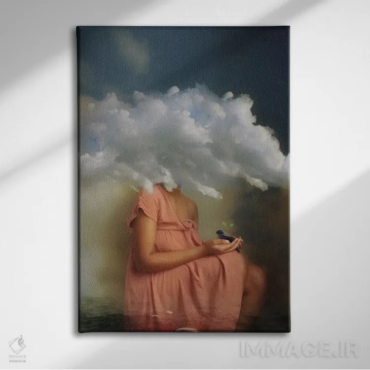 تابلو دکوراتیو نفلباتا اثر دیاندرا لی - نمای روبهرو روی دیوار