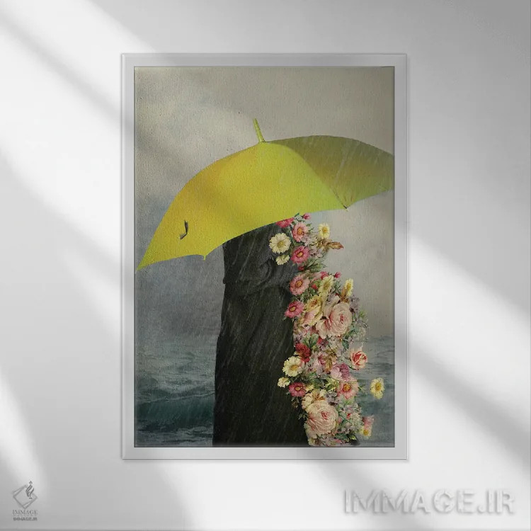 تابلو دکوراتیو شفا اثر دیاندرا لی - نمای قابدار سفید