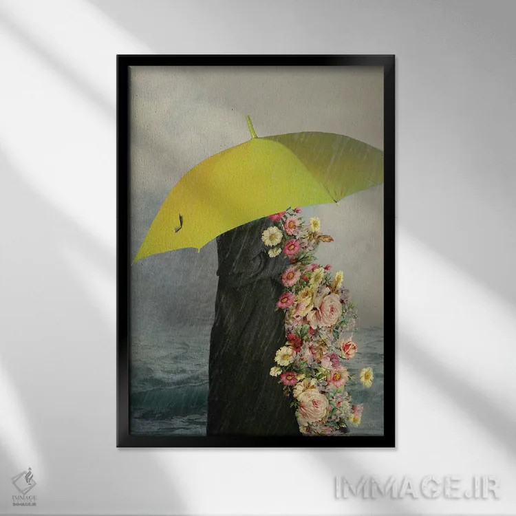 تابلو دکوراتیو شفا اثر دیاندرا لی - نمای قابدار مشکی