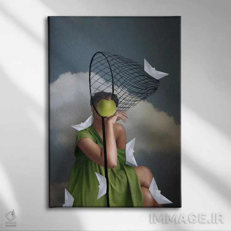 تابلو دکوراتیو تعادل اثر دیاندرا لی - نمای روبهرو روی دیوار