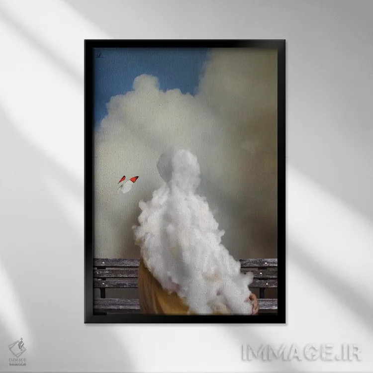 تابلو دکوراتیو بی صبری یک هنرمند اثر دیاندرا لی - نمای قابدار مشکی