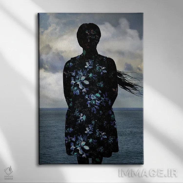 تابلو دکوراتیو شناوری دریا اثر دیاندرا لی - نمای روبهرو روی دیوار