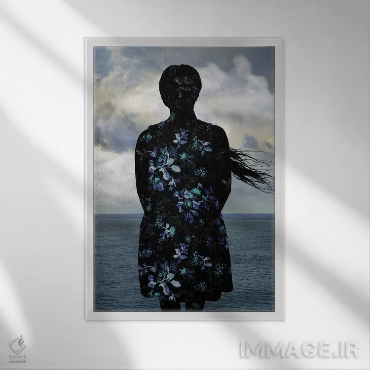 تابلو دکوراتیو شناوری دریا اثر دیاندرا لی - نمای قابدار سفید