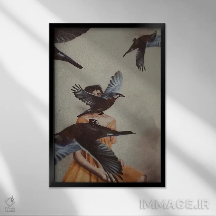 تابلو دکوراتیو از هم پاشیده شدن اثر دیاندرا لی - نمای قابدار مشکی