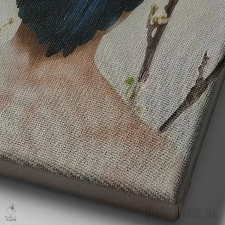 تابلو دکوراتیو پنهان کردن خودمان اثر دیاندرا لی - نمای نزدیک بافت بوم