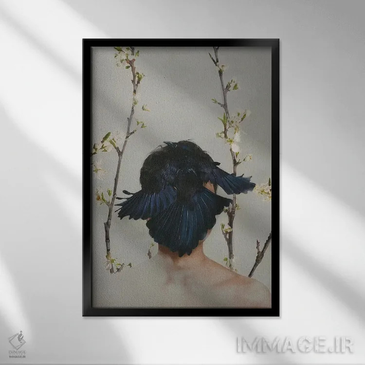 تابلو دکوراتیو پنهان کردن خودمان اثر دیاندرا لی - نمای قابدار مشکی