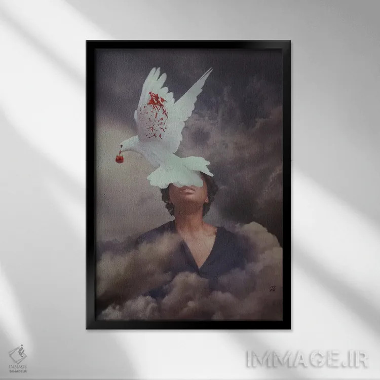 تابلو دکوراتیو ترس ها اثر دیاندرا لی - نمای قابدار مشکی