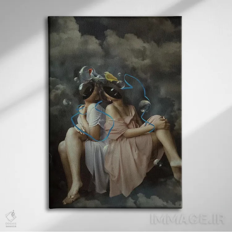 تابلو دکوراتیو ارتباطات اثر دیاندرا لی - نمای روبهرو روی دیوار