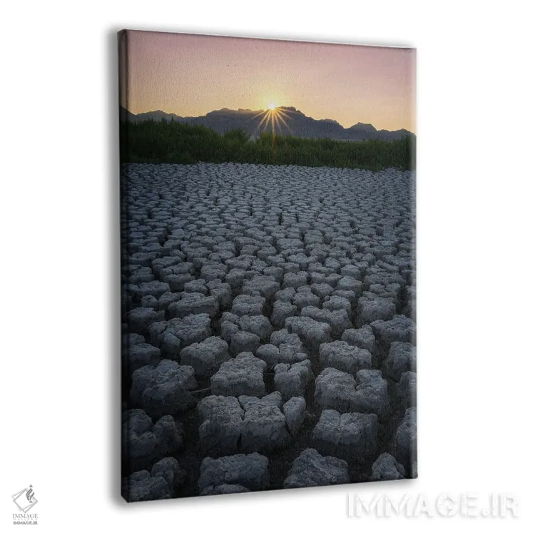 تابلو دکوراتیو زمین ترک خورده اثر داستین لفور - نمای پرسپکتیو محصول