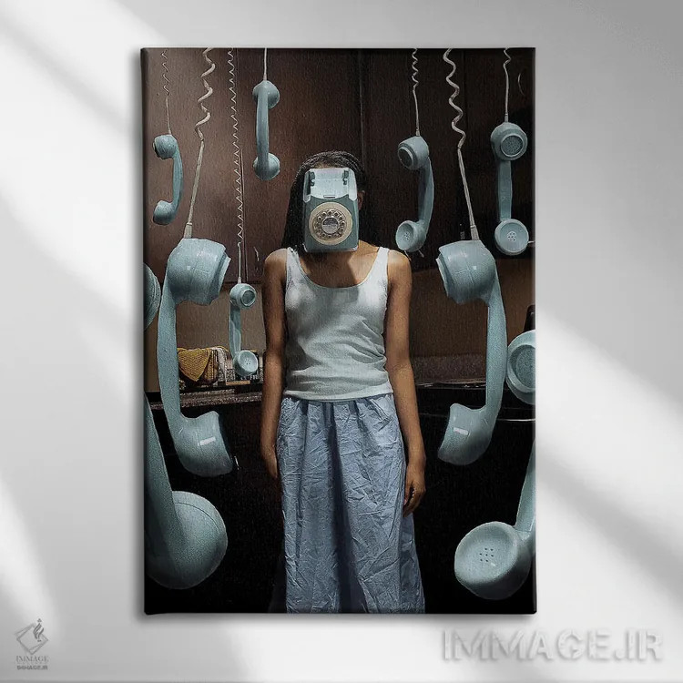 تابلو دکوراتیو پیام صوتی اثر دیاندرا لی - نمای روبهرو روی دیوار