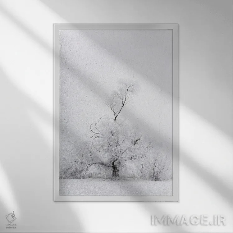 تابلو دکوراتیو درخت روح اثر داستین لفور - نمای قابدار سفید
