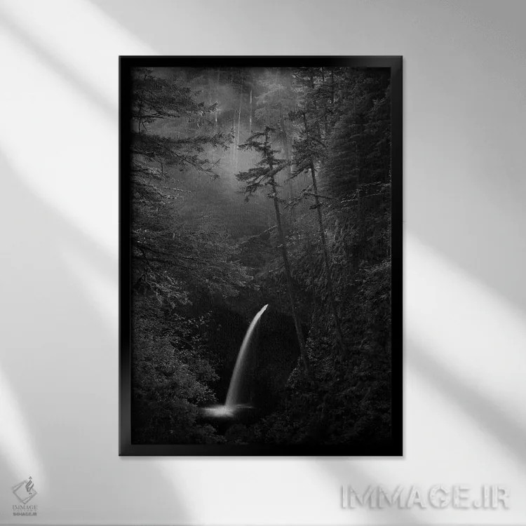 تابلو دکوراتیو دره رودخانه کلمبیا اثر داستین لفور - نمای قابدار مشکی