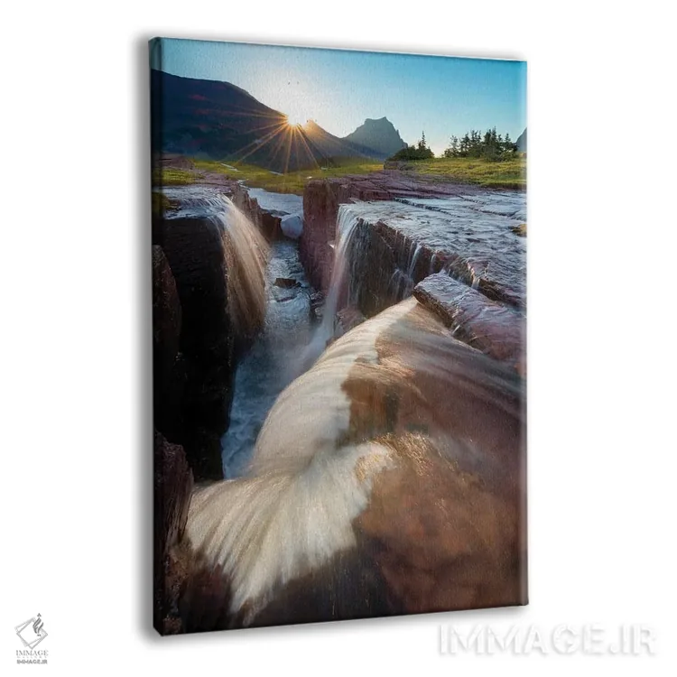 تابلو دکوراتیو آبشار سه گانه اثر داستین لفور - نمای پرسپکتیو محصول