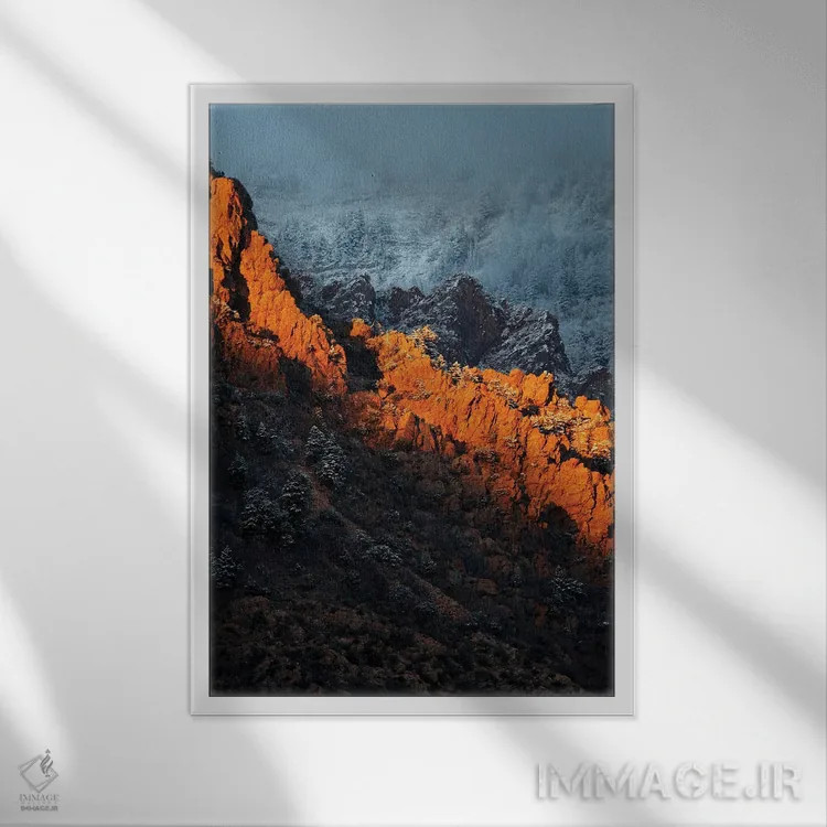 تابلو دکوراتیو شکافتن اثر داستین لفور - نمای قابدار سفید