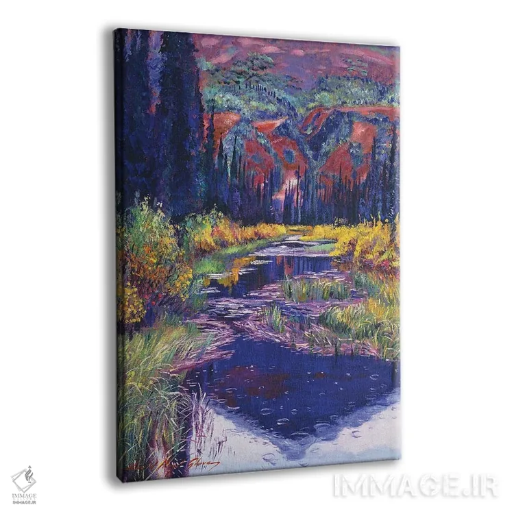 تابلو دکوراتیو برکه قطرات باران اثر دیوید لوید گلوور - نمای پرسپکتیو محصول