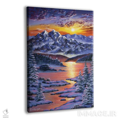 تابلو دکوراتیو غروب یخ زده اثر دیوید لوید گلوور - نمای پرسپکتیو محصول