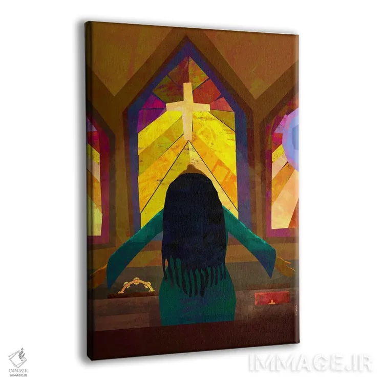 تابلو دکوراتیو همه چیزت را بده اثر دی لاشه آرتیستری - نمای پرسپکتیو محصول