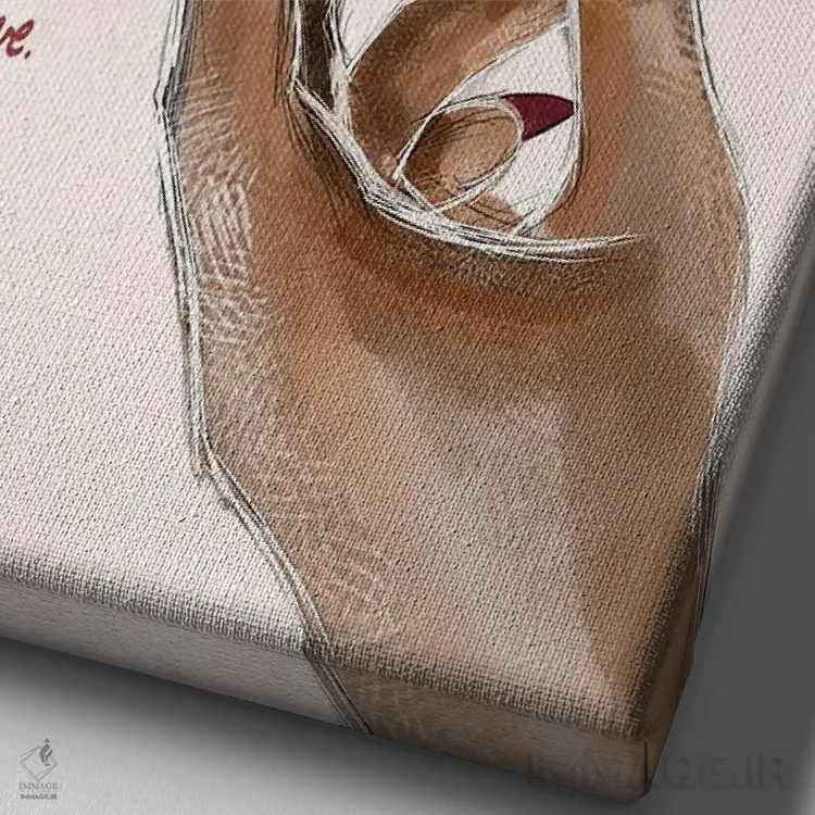 تابلو دکوراتیو هر بار اثر دی لاشه آرتیستری - نمای نزدیک بافت بوم