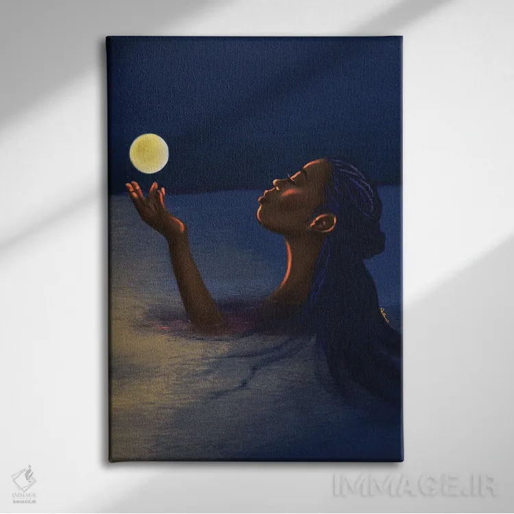 تابلو دکوراتیو بر خلاف جریان اثر دی لاشه آرتیستری - نمای روبهرو روی دیوار