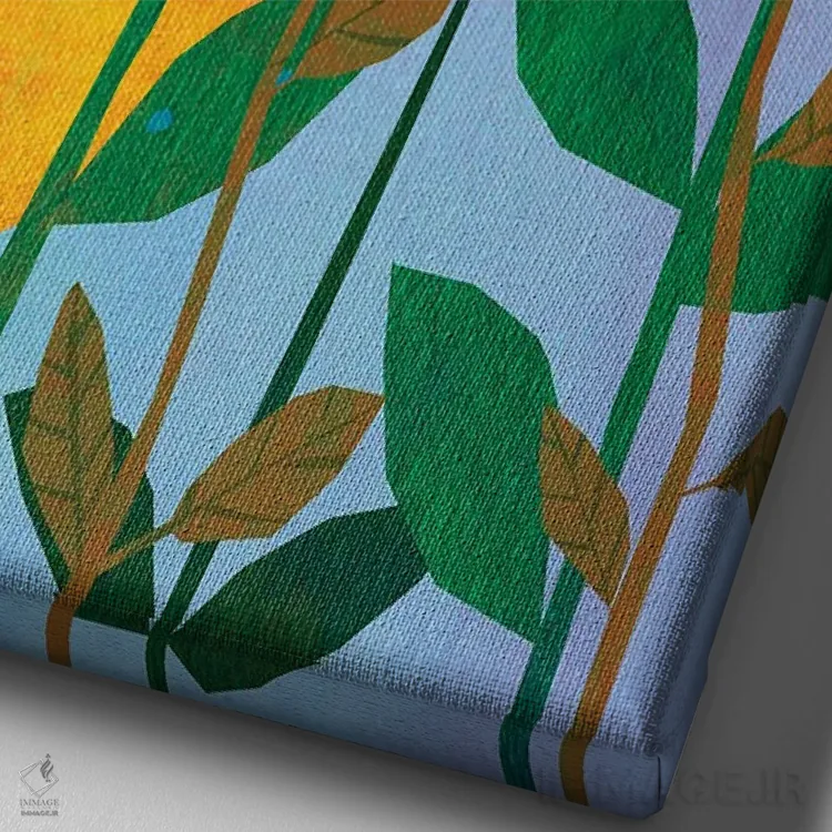 تابلو دکوراتیو شکستن سد اثر دی لاشه آرتیستری - نمای نزدیک بافت بوم