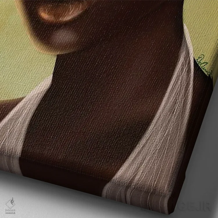 تابلو دکوراتیو جادوی دختر سیاه پوست اثر دی لاشه آرتیستری - نمای نزدیک بافت بوم